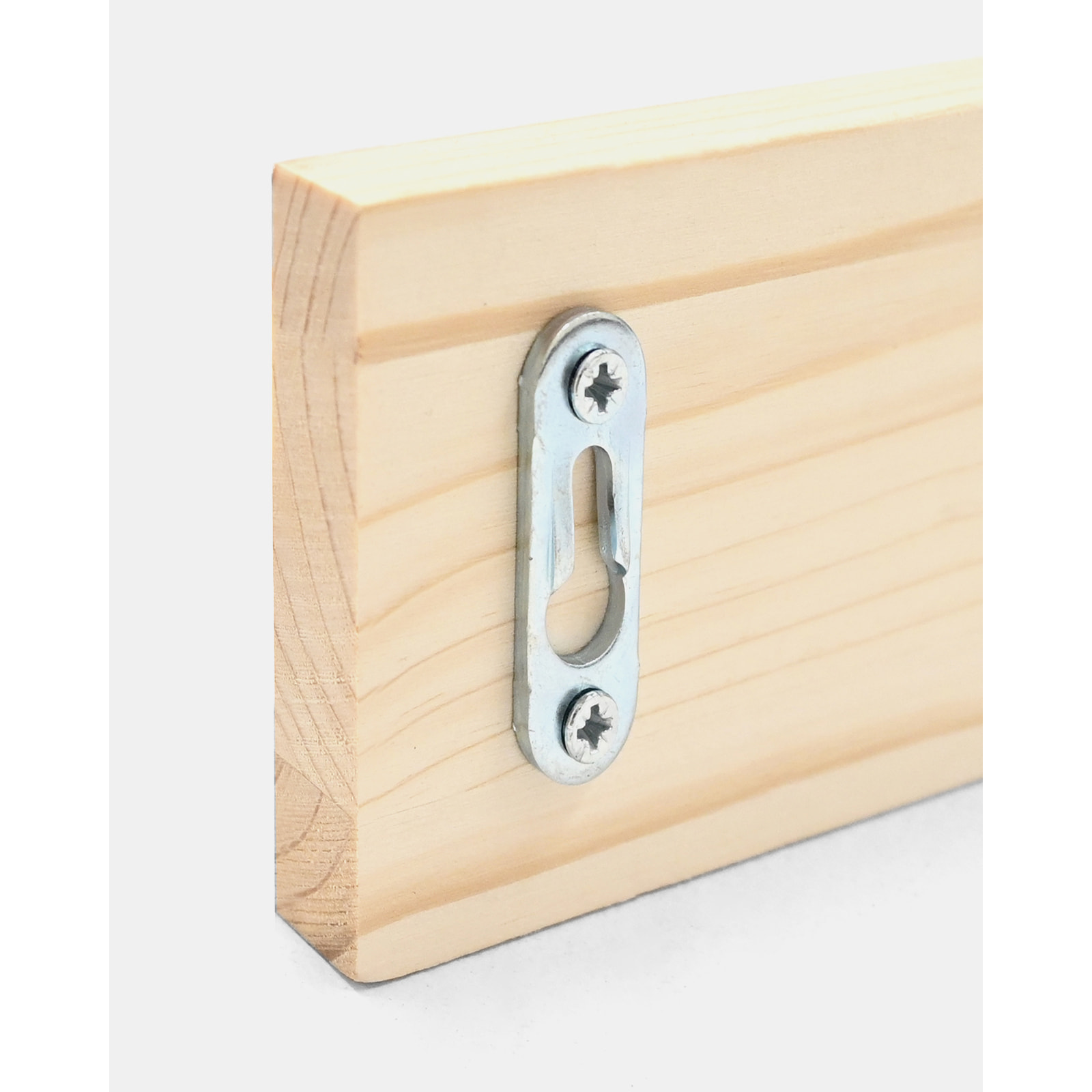 Support mural en bois massif ton naturel 26x5cm Hauteur: 5 Longueur: 26 Largeur: 1.4