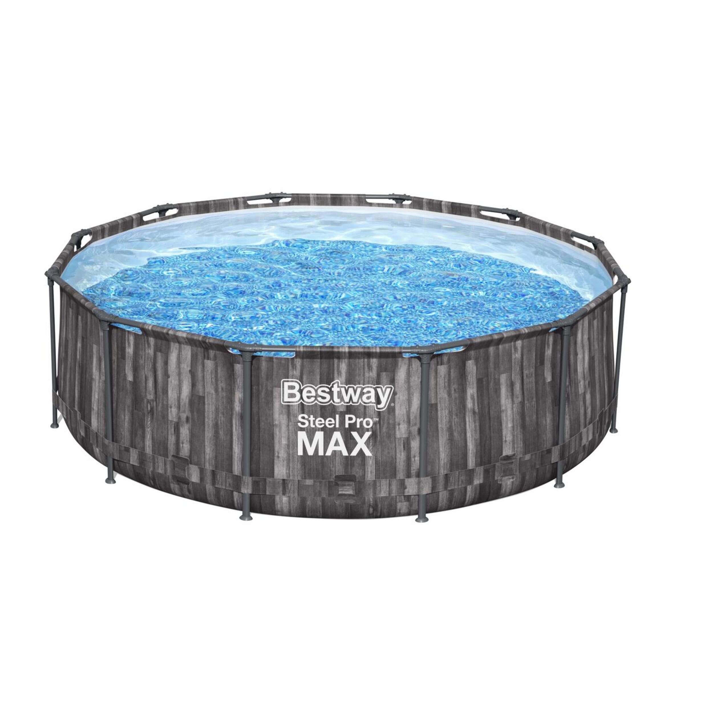 Piscine tubulaire hors sol ronde gris 3,66 x 1 m KAILA