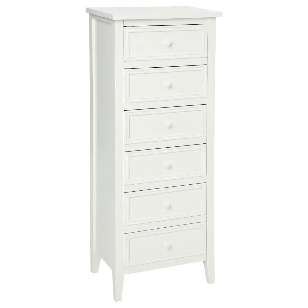 Chiffonnier "Charme" blanc 6 tiroirs