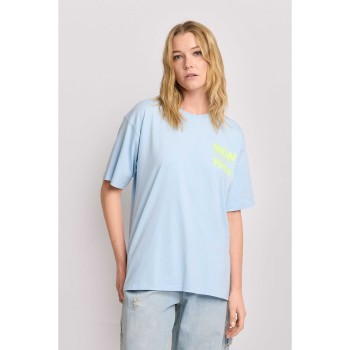 Kocca - T-shirt in cotone fit over Donna, Tinta unita, Girocollo
