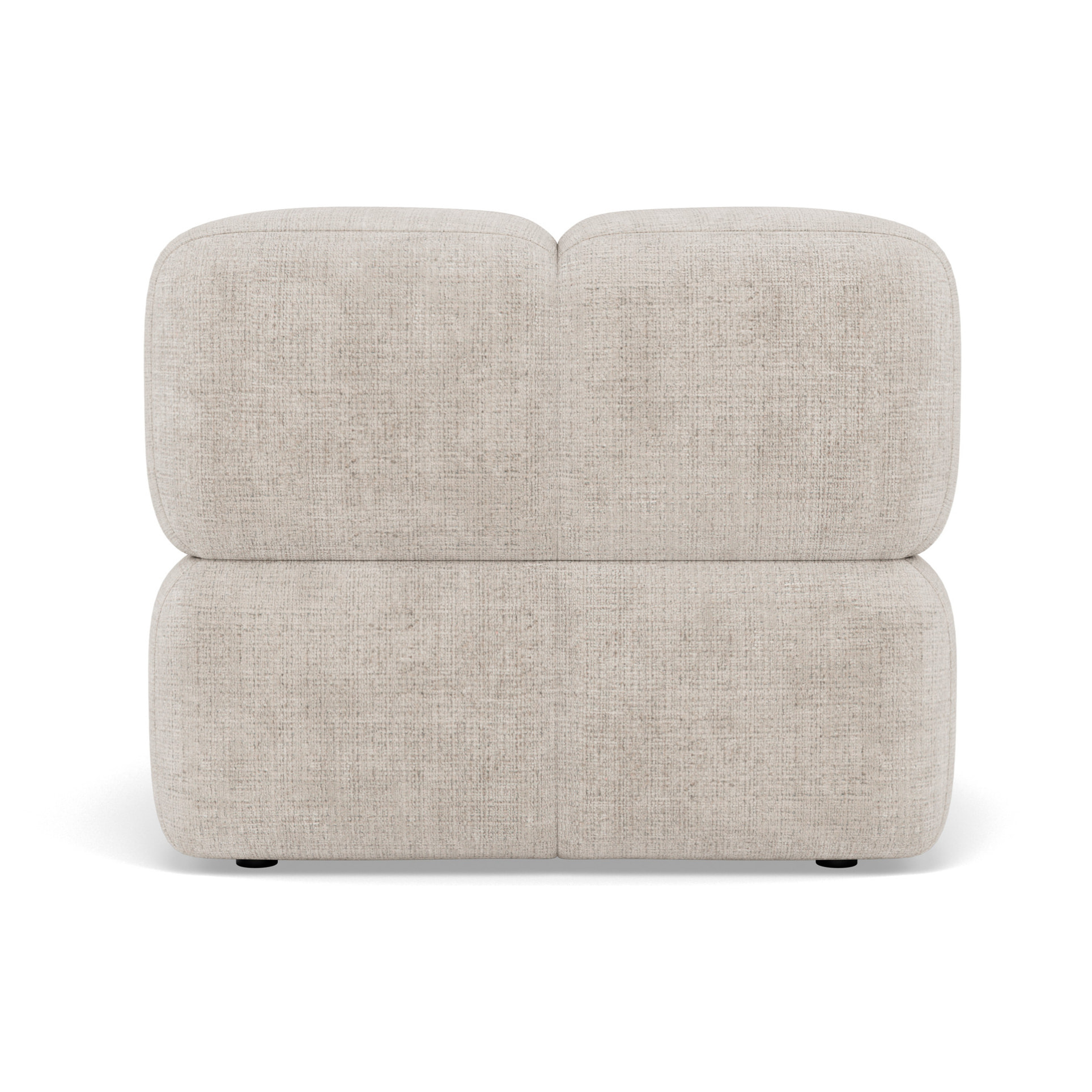 Grace - module d'assise sans accoudoir en velours texturé - Beige
