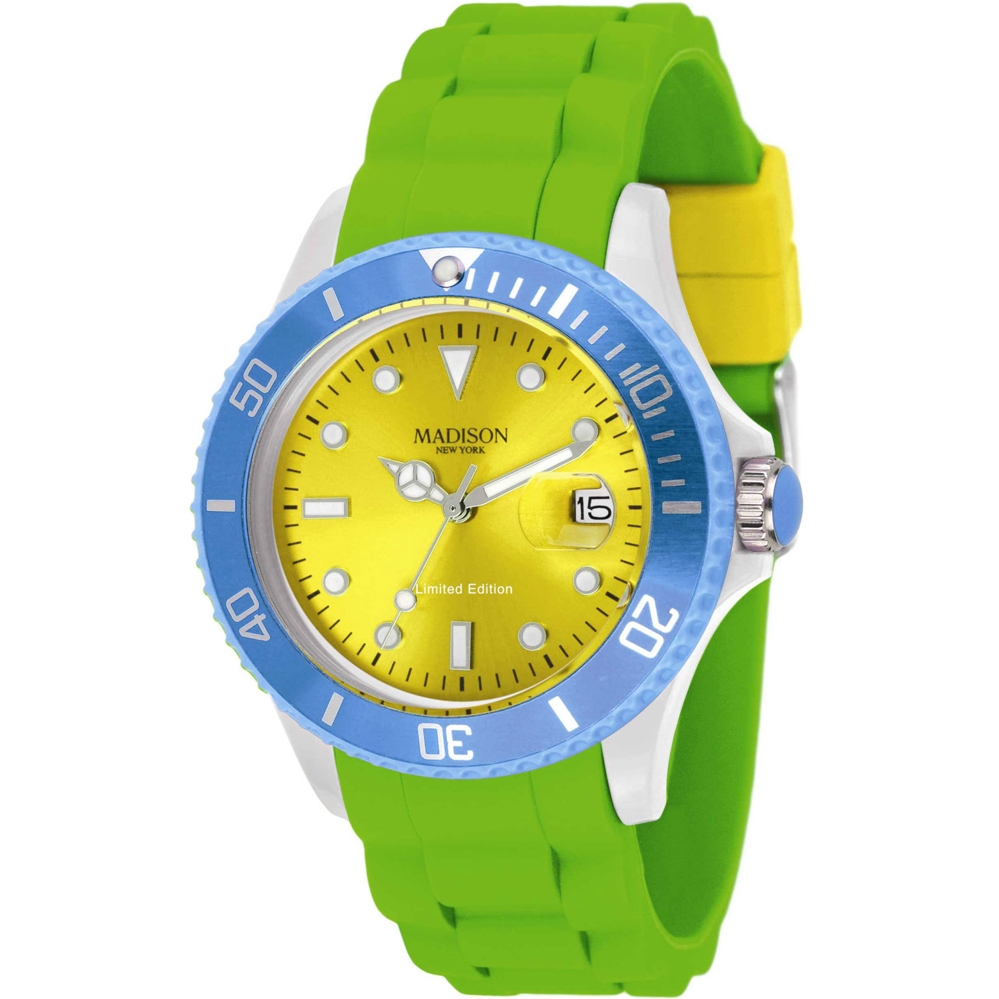 Reloj Madison U4484G Unisex Analogico Cuarzo con Correa de Caucho