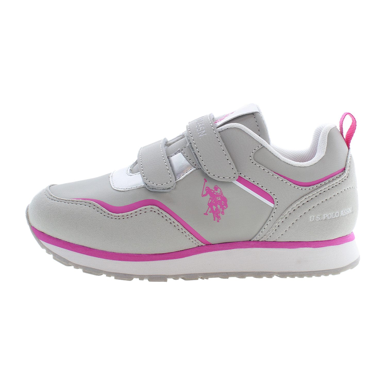 Sneakers U.S. Polo Assn Light Gray-Fuxia