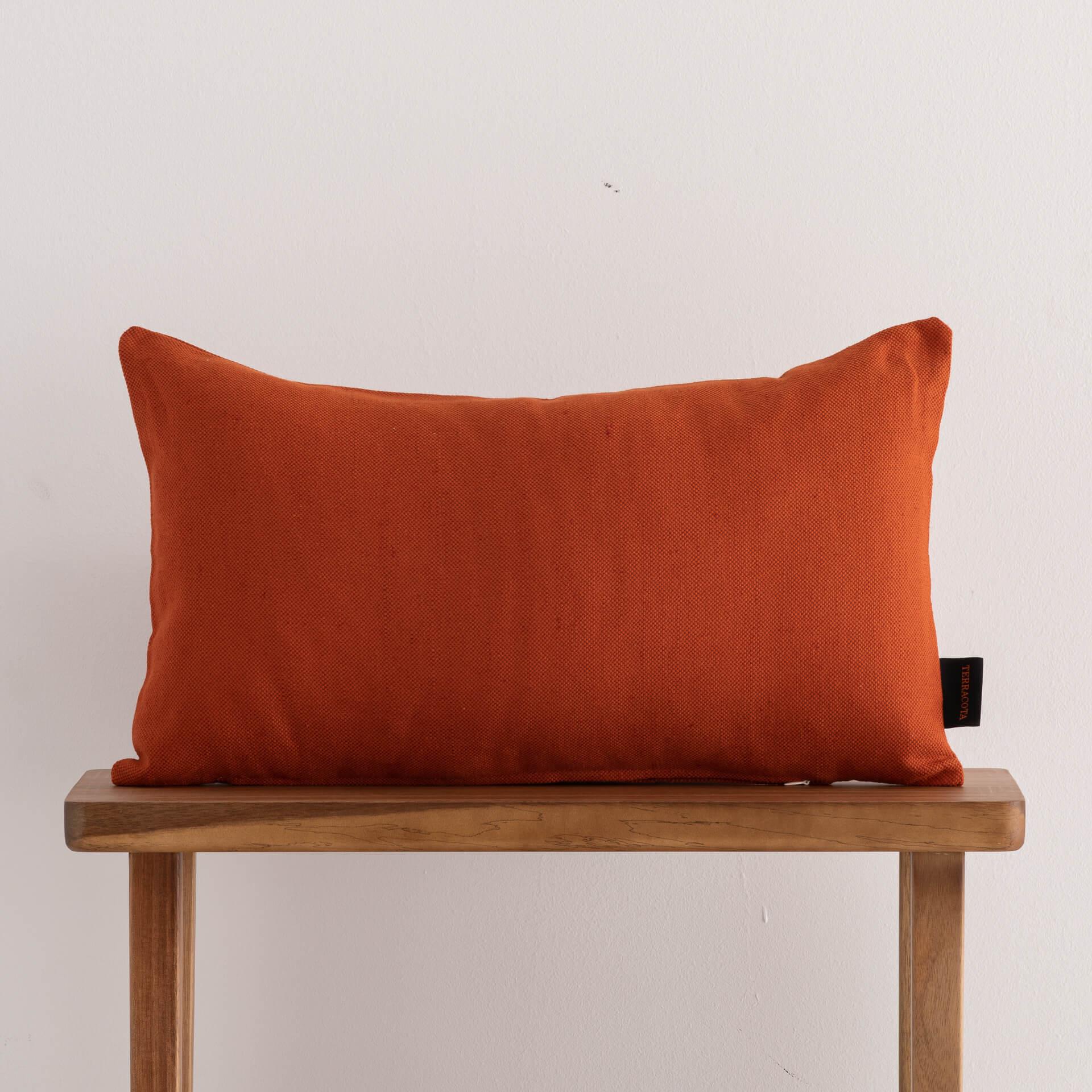 Housse de coussin jacquard 30x50 cm Cascai Terracota