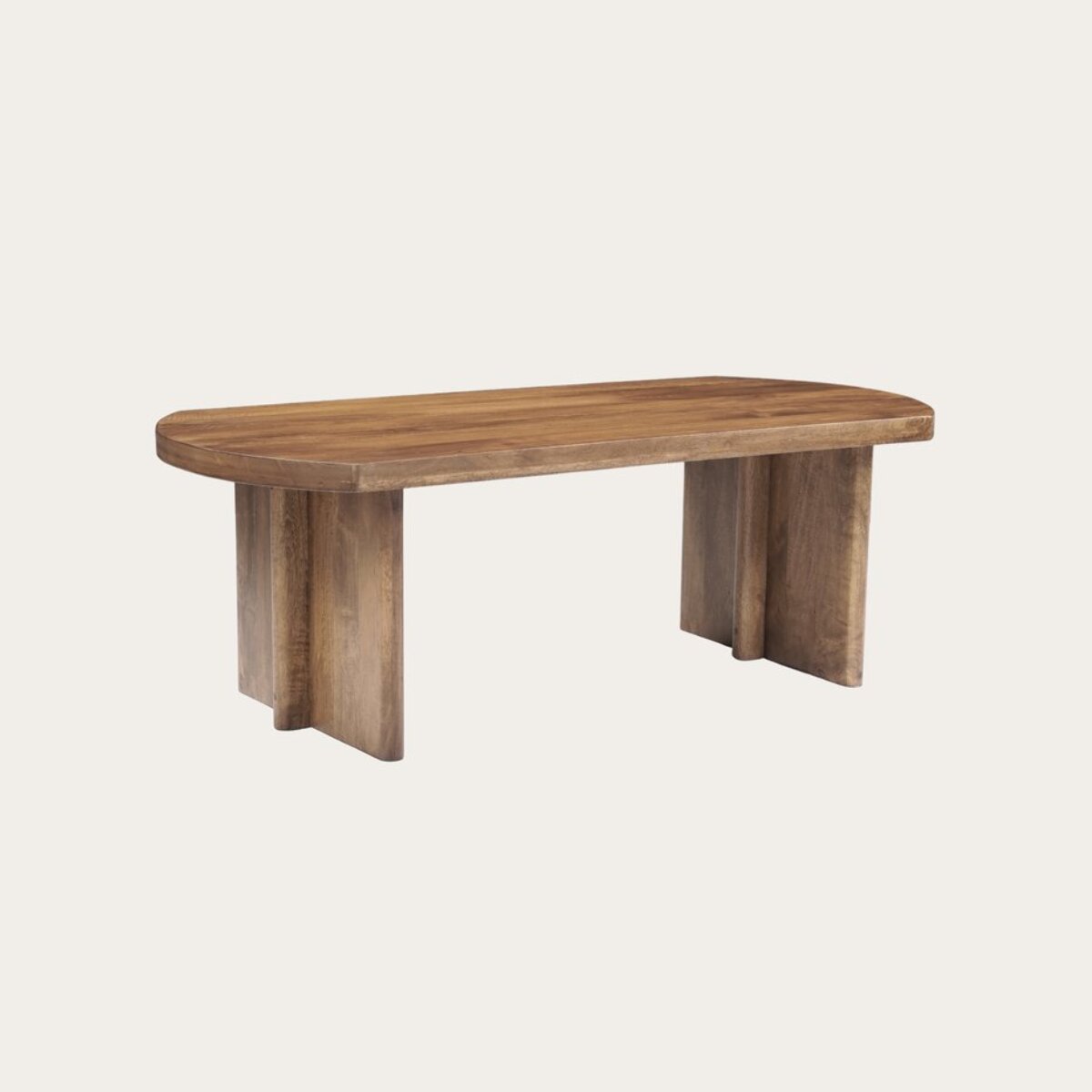 Table basse Dune -bois massif de mangue-couleur noyer 130 x 45 x 60 cm