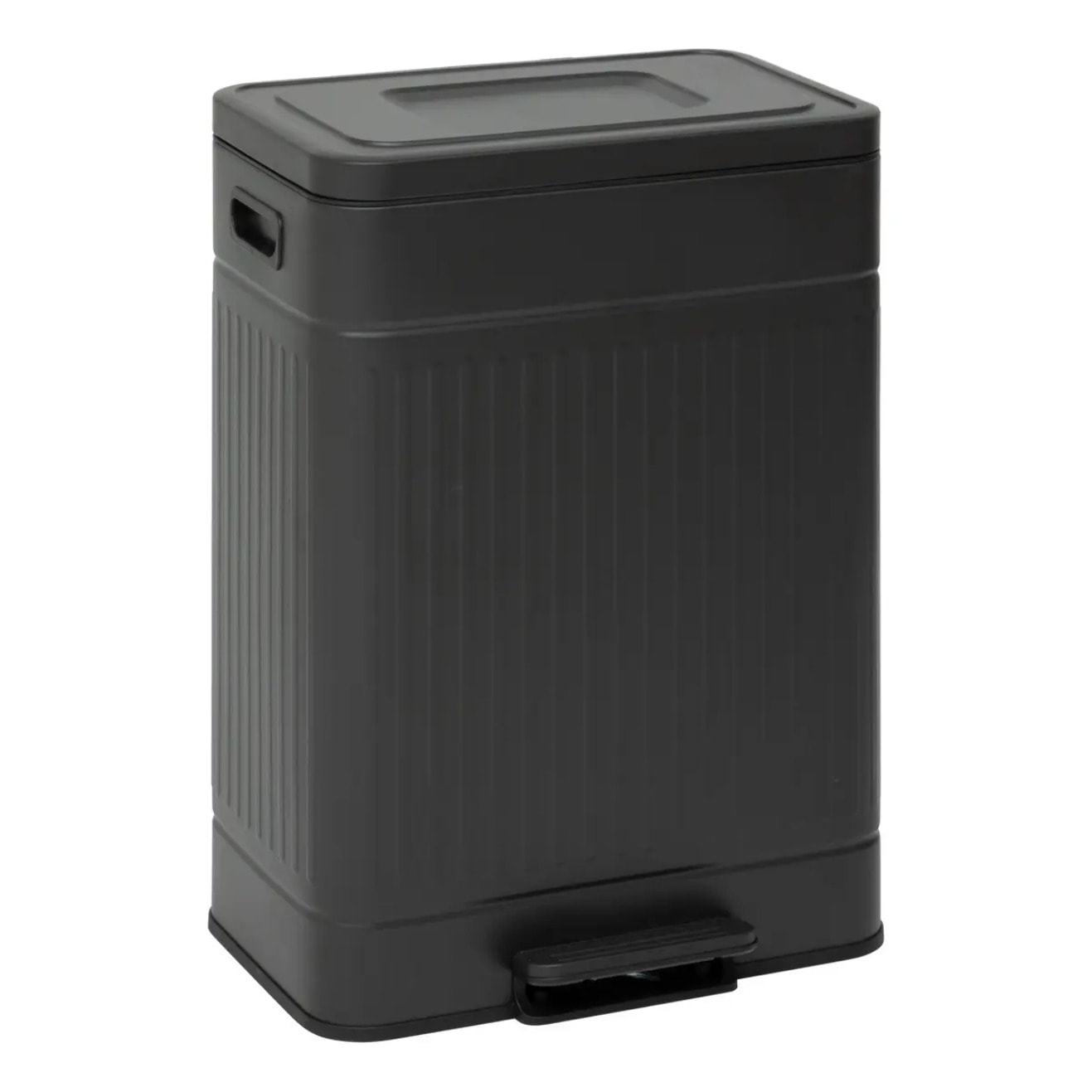 Poubelle Nova avec Pedale 2x30L Noir 45,5x36,5x67 cm