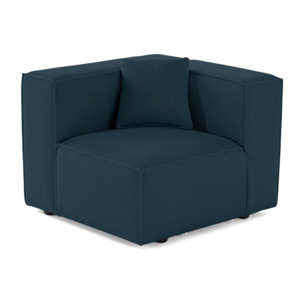 Arty - module d'assise gauche - en tissu mailles 3D - Bleu canard