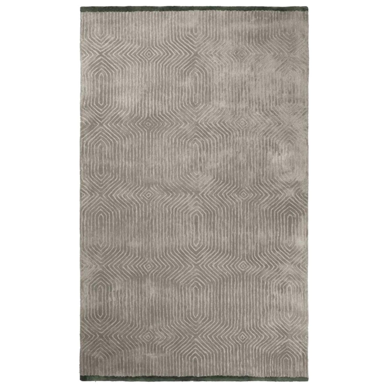 Tapis salon et chambre fait main en viscose motif faux uni VAUL