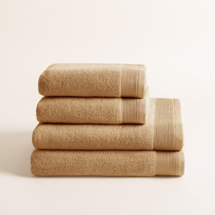 Lot de 4 serviettes Harmony Moutarde - Zero Twist - 600 grammes