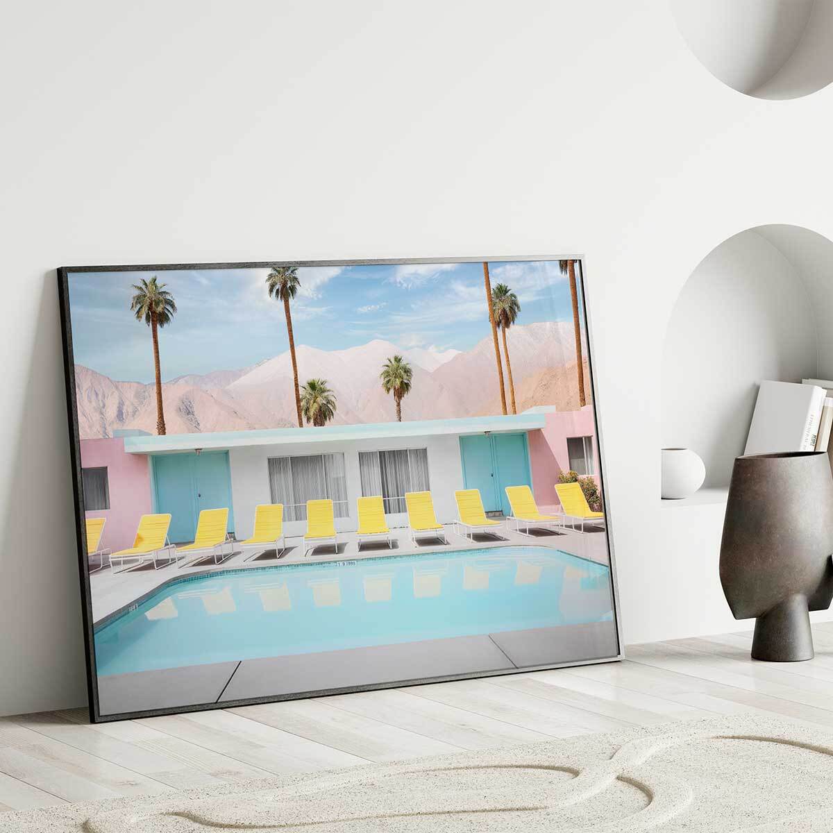 Affiche californie Une Journée à la piscine Affiche seule
