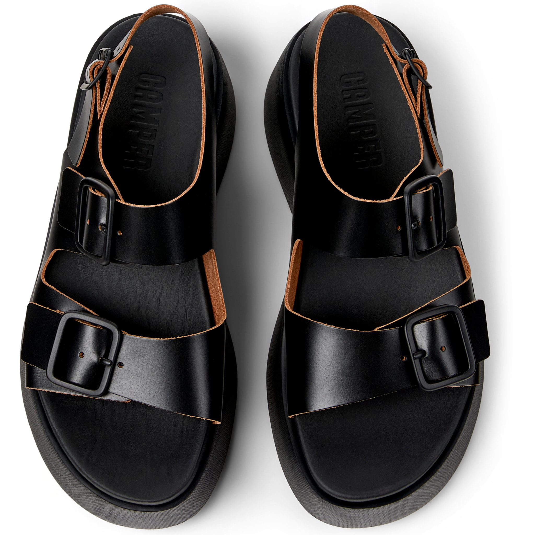 Sandalias - CAMPER Tasha - Negro - Cuero liso
