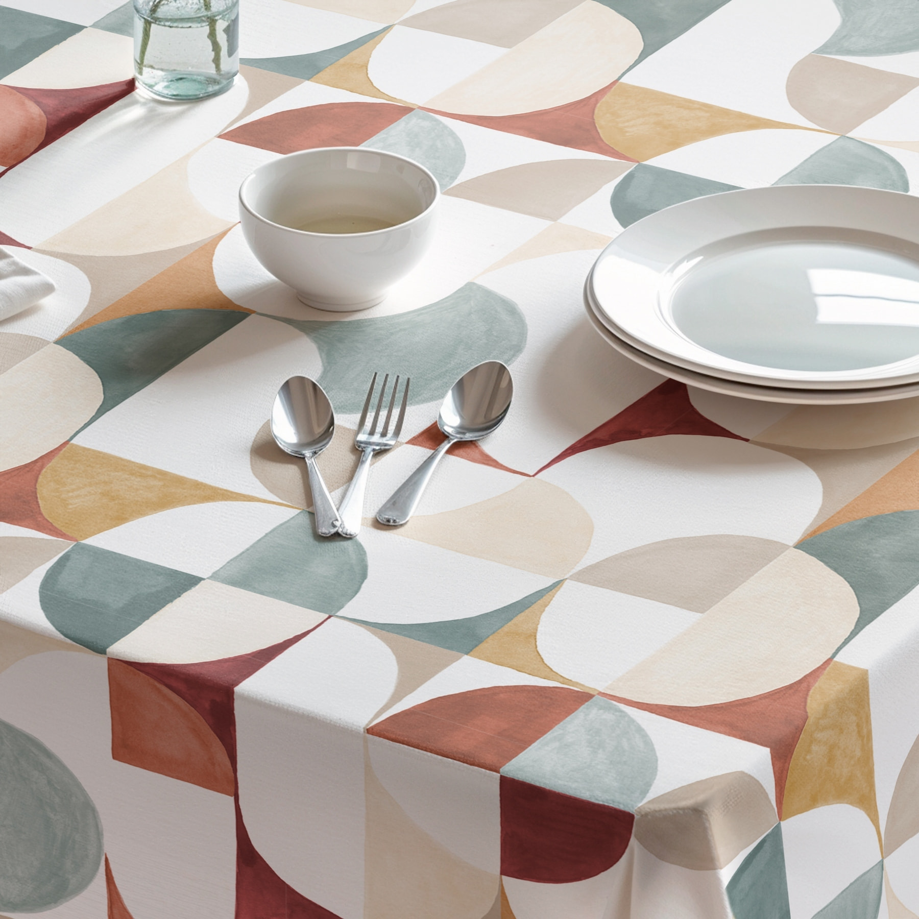 Mantel estampado antimanchas NAGORE MULTICOLOR