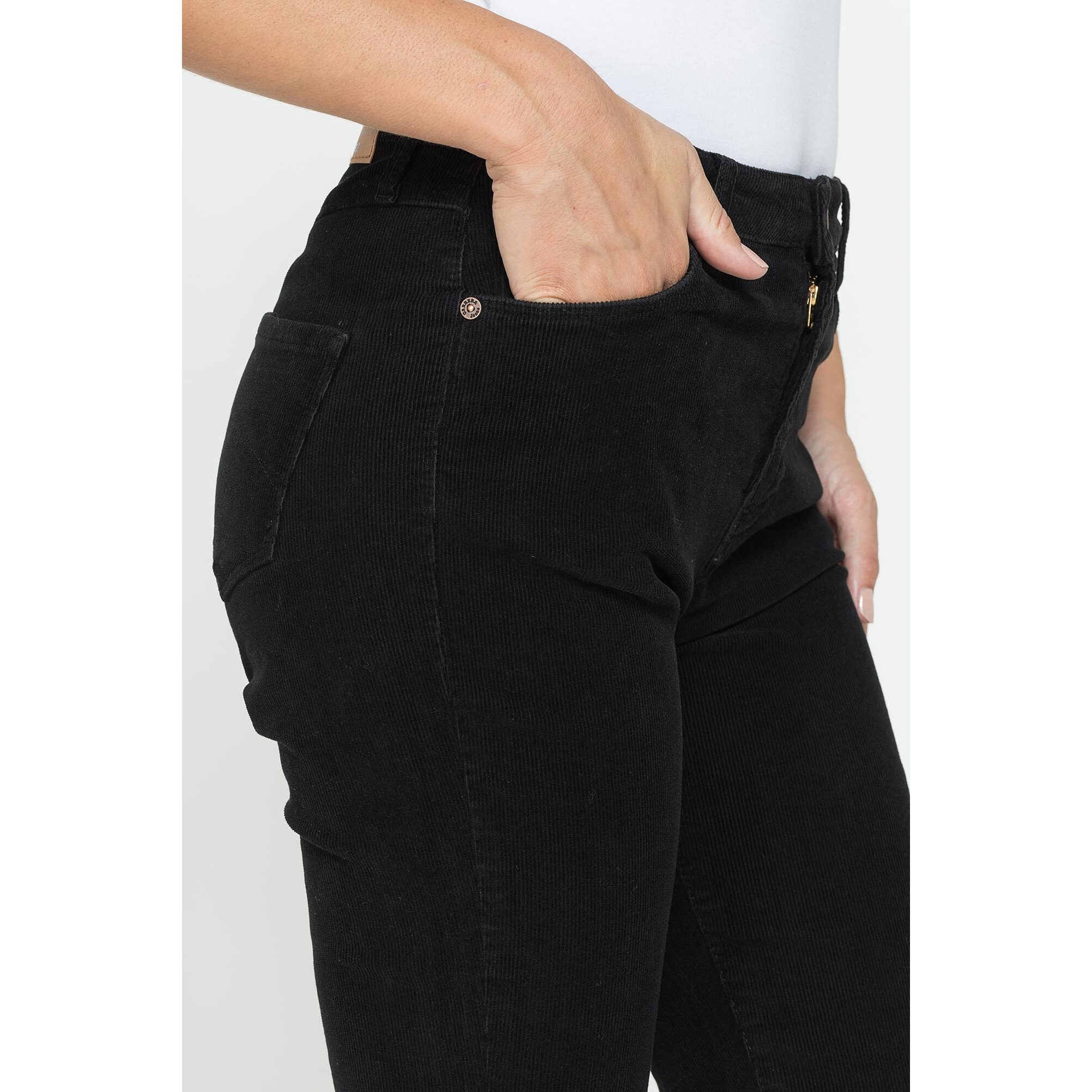 PANTALONE CINQUE TASCHE COMFORT FIT IN VELLUTO STRETCH 1000 RIGHE