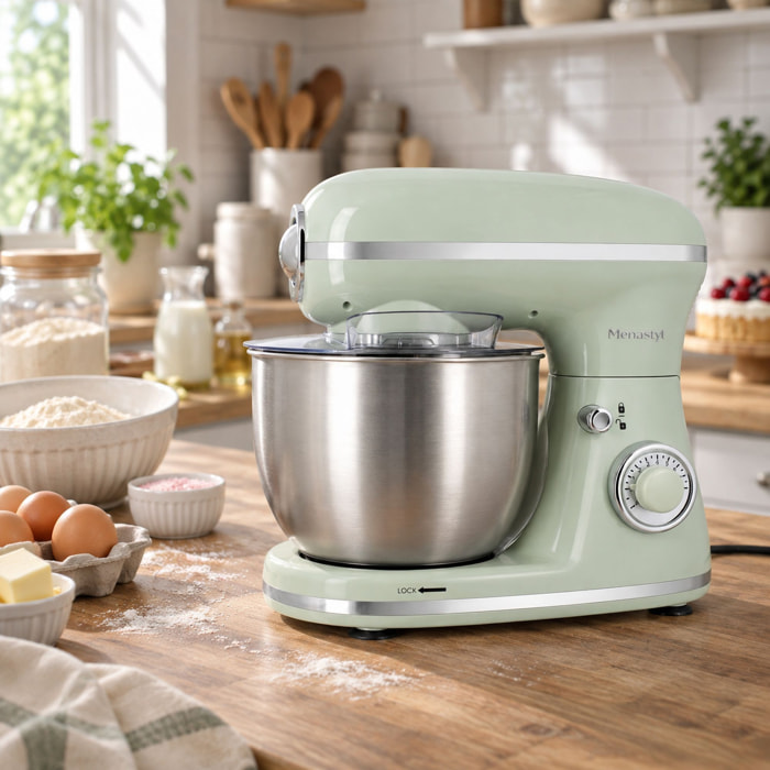 Robot pâtissier 5L celadon RETRO
