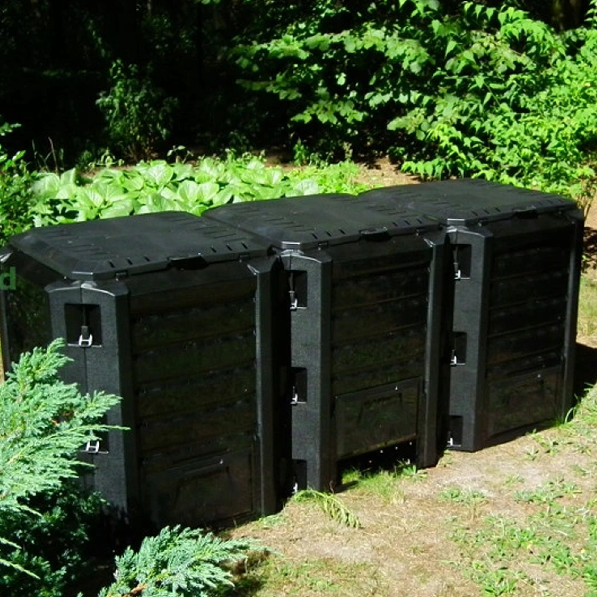 Planta de compostaje module compogreen 1600l., dimensiones (mm) 2610x719x826, color negro