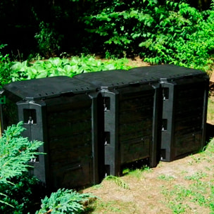 Planta de compostaje module compogreen 1600l., dimensiones (mm) 2610x719x826, color negro