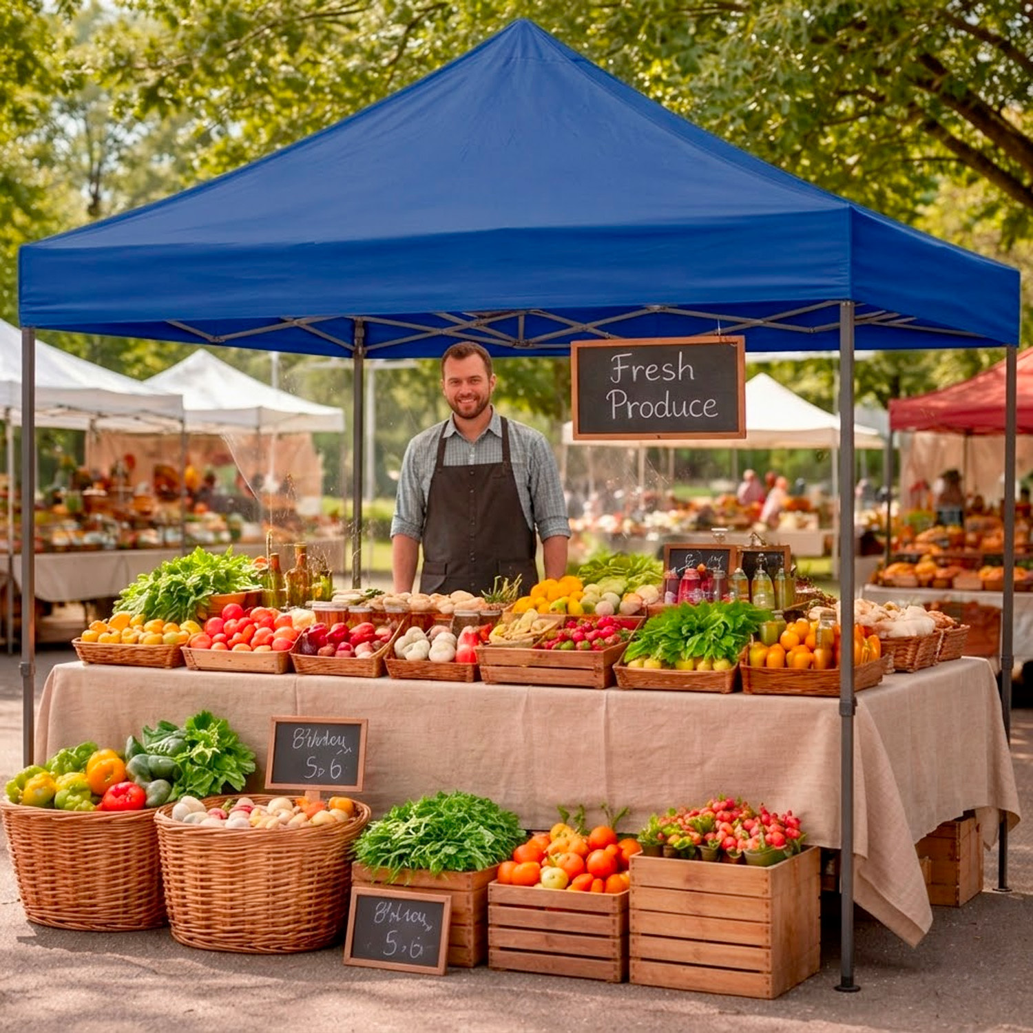 Gazebo Professionale 3x3 M Richiudibile Automatico In Acciaio Con Telo Oxford 1200D PVC Impermeabile e Anti UV A Fisarmonica con Sacche Blu