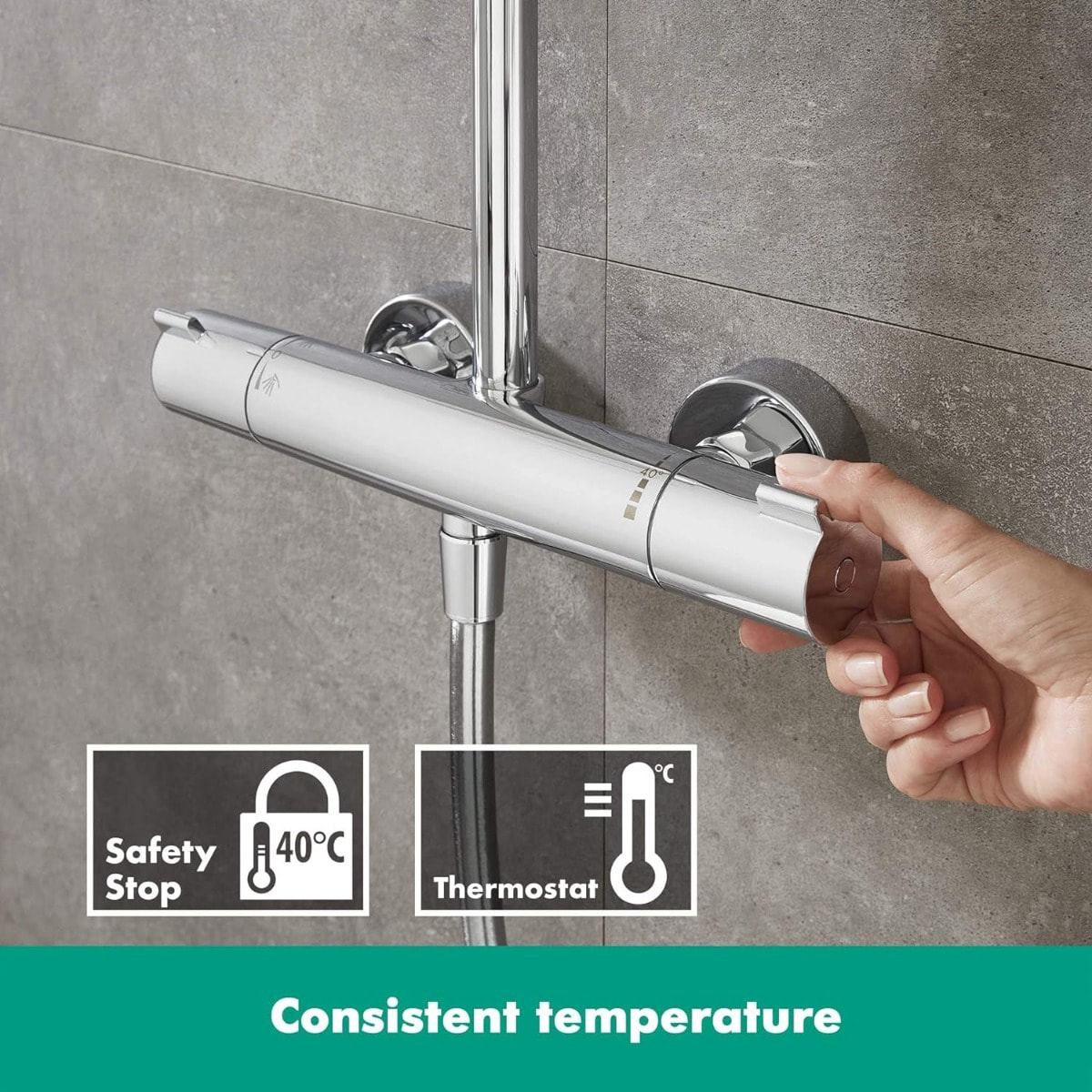 Colonne de douche Crometta E 1jet chromé - HANSGROHE - 27271000