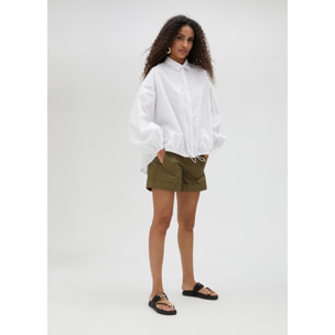 Camicia popeline con orlo elasticizzato