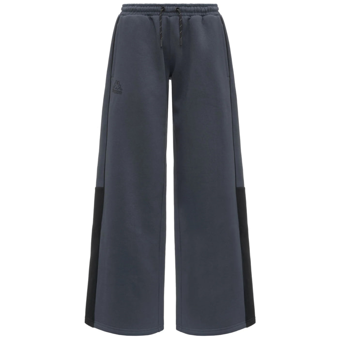 Pantaloni Kappa Donna Logo Gare Grigio