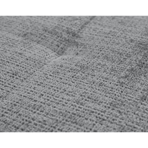 Rune - canapé panoramique d'angle droit 7 places en velours texturé - Gris