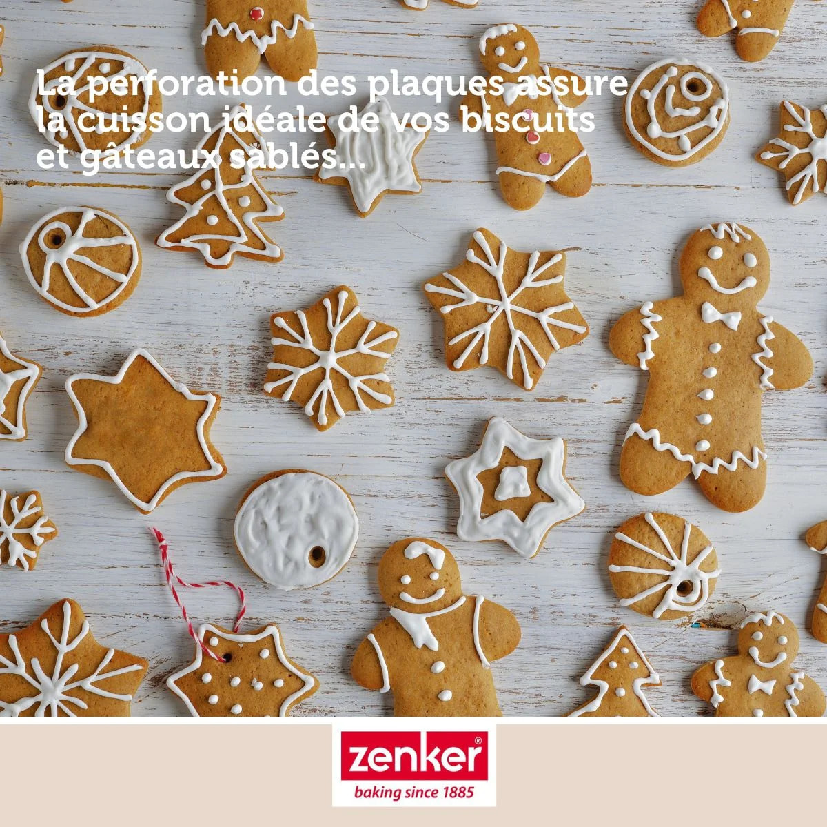 Lot de 2 plaques à pâtisserie perforées en inox Zenker Special Cooking