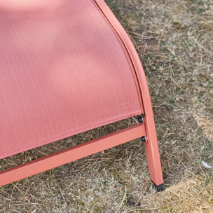 Bain de soleil acier multi positions avec coussin et roulettes (lot de 2) ONA