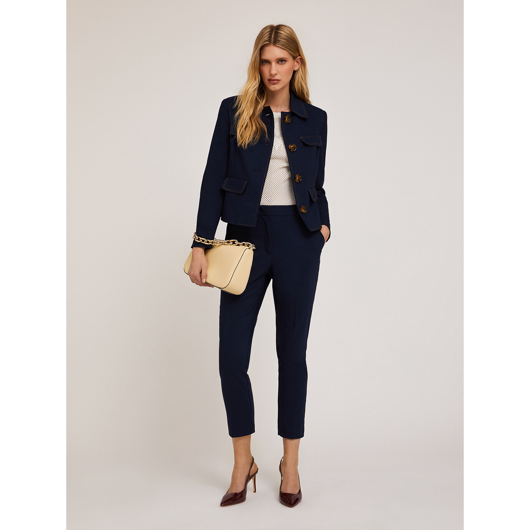 Motivi - Giacca in cotone con maxi bottoni - Blu