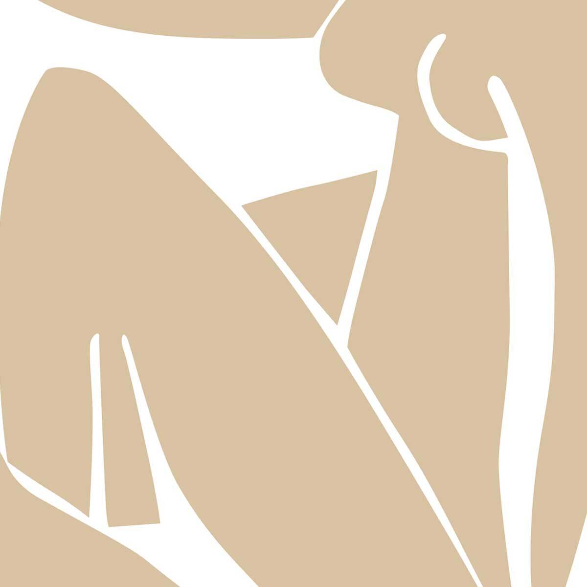 Affiche encadrée silhouette féminine matisse Affiche + cadre en métal - Noir