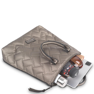 Bolso Mochila Mujer Lois Dewey Plata Oscuro