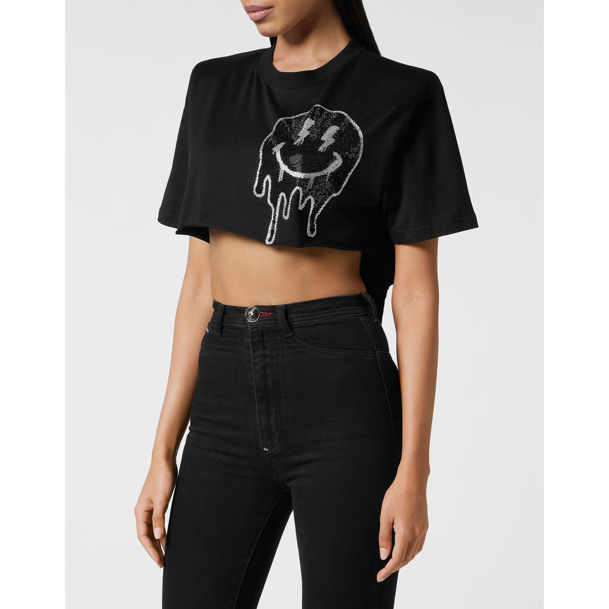 PHILIPP PLEIN Camiseta de cuello redondo SMILE