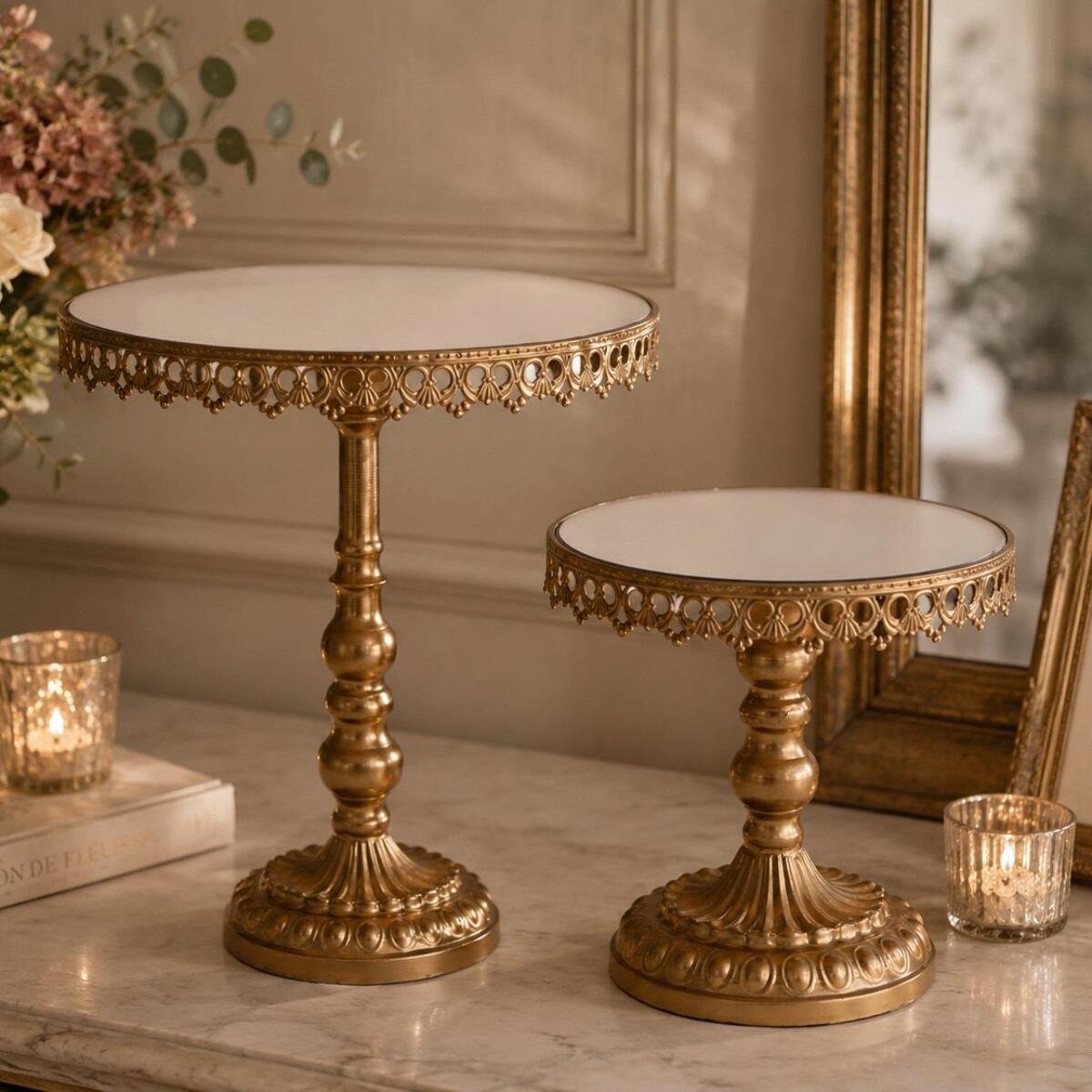 Alzata con specchio e dec. - Pezzi 1 - ORO - Bianchi Dino SpA