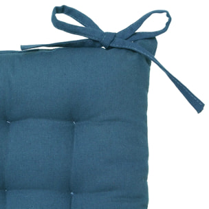 Galette de chaise "Anjali" bleu 38x38cm