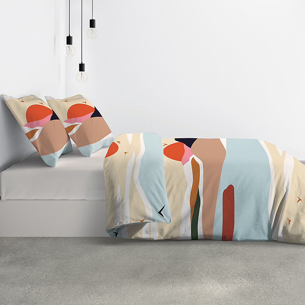 Parure Housse De Couette 3pcs 100% coton 47fils Safa