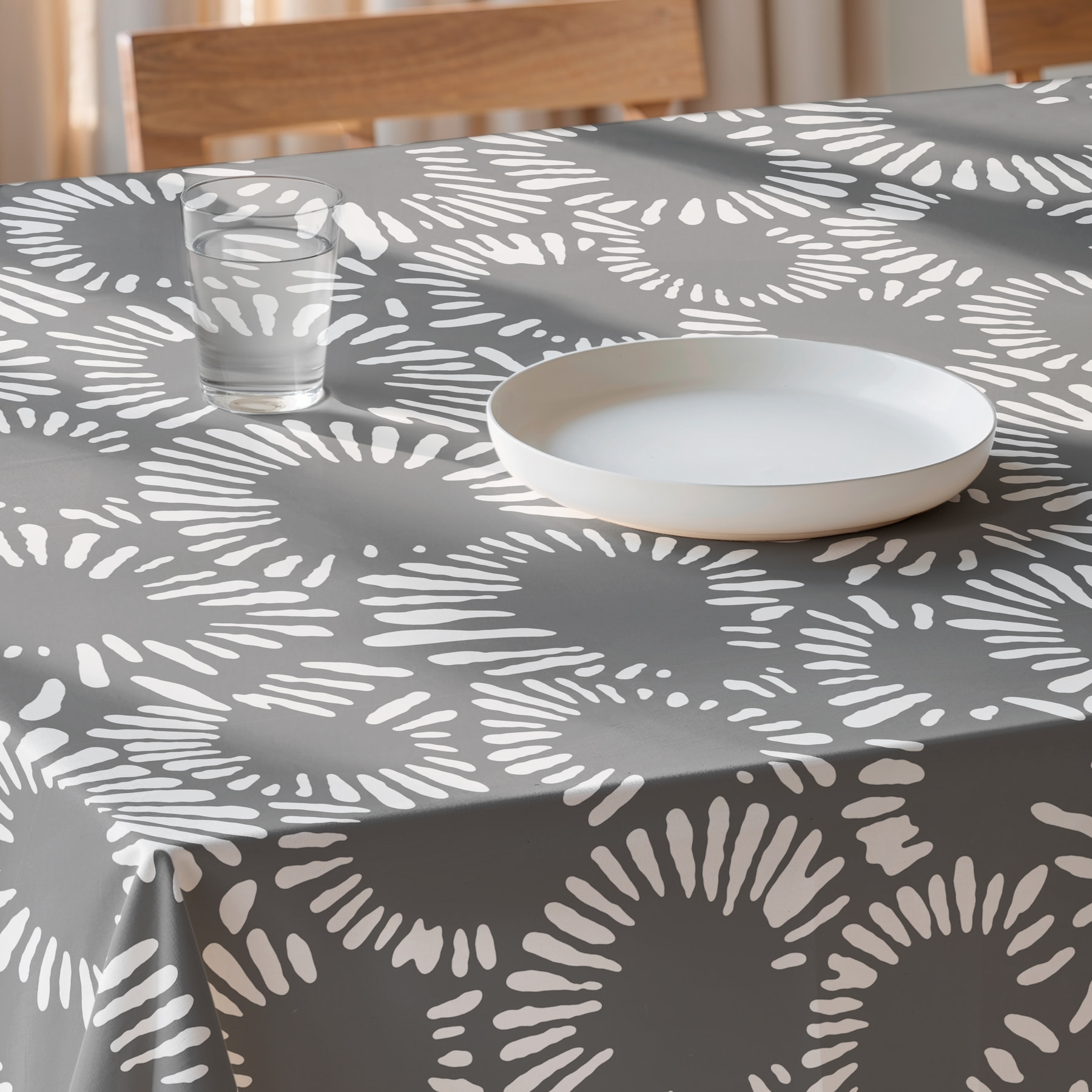 Mantel estampado antimanchas CHIARA GRIS