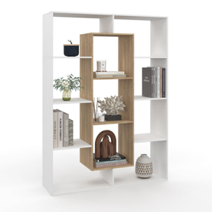 Etagère bibliothèque Paulette bois et blanc