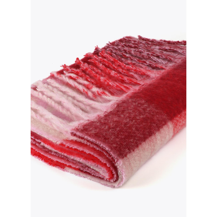 Sciarpa a Quadri con Grande Logo