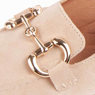 Zapato De Tacón - Beige - Altura: 6 Cm