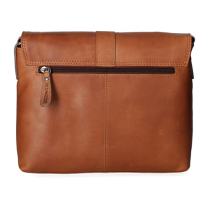 Borsa a tracolla da uomo In Vera pelle Made in Italy 28x21x18 cm