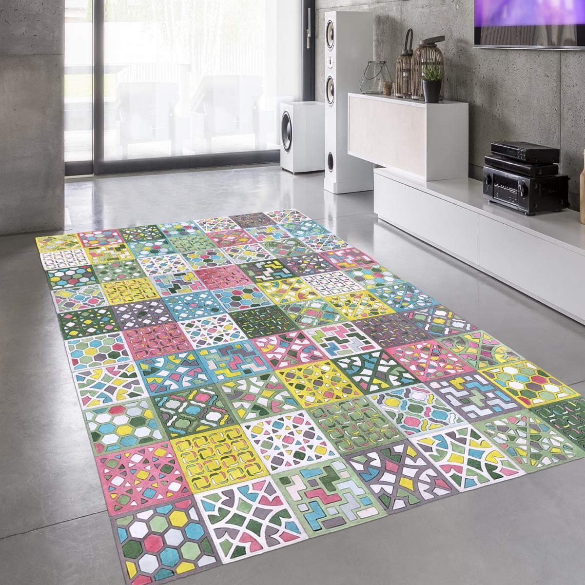 Tapis peau de vache kilm fait à la main DATA