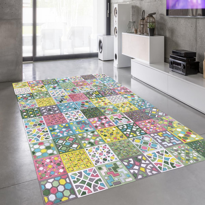 Tapis peau de vache kilm fait à la main DATA