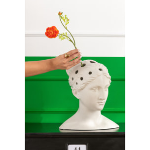 J-Line Vase Buste de Femme Dolomite - céramique - blanc