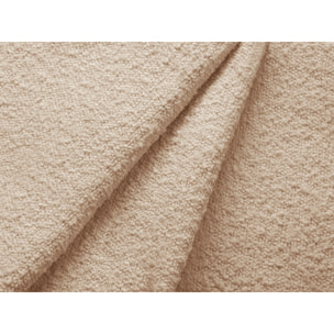 Lit coffre avec tête de lit "Valerie" 140x200cm bouclé beige