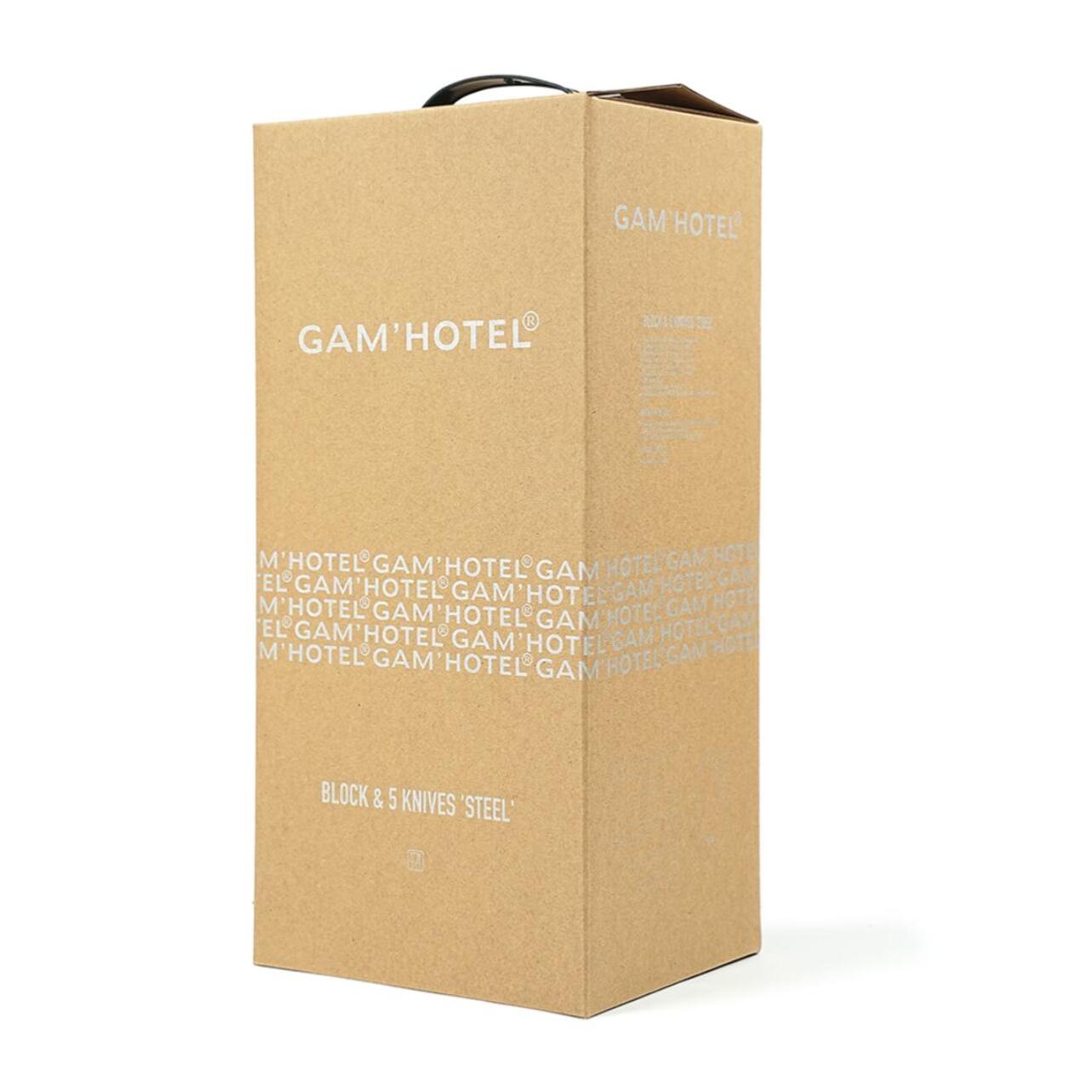 Bloc 5 couteaux - "Steel"