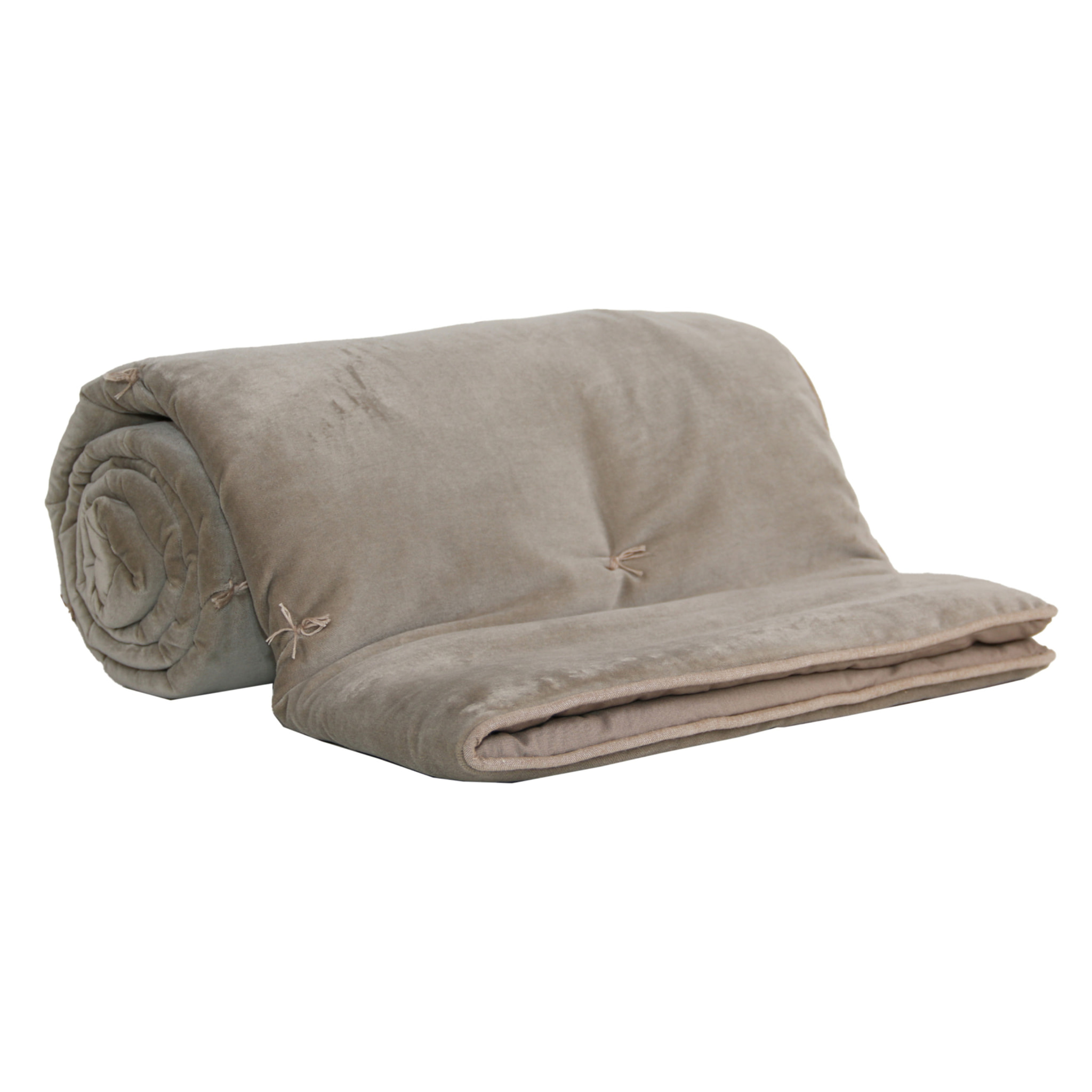 Edredon en velours - Naturel