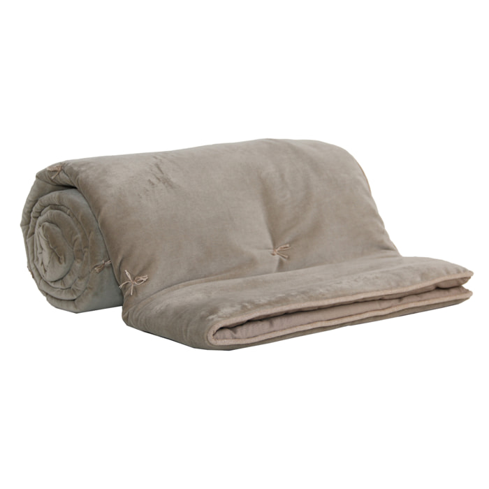 Edredon en velours - Naturel