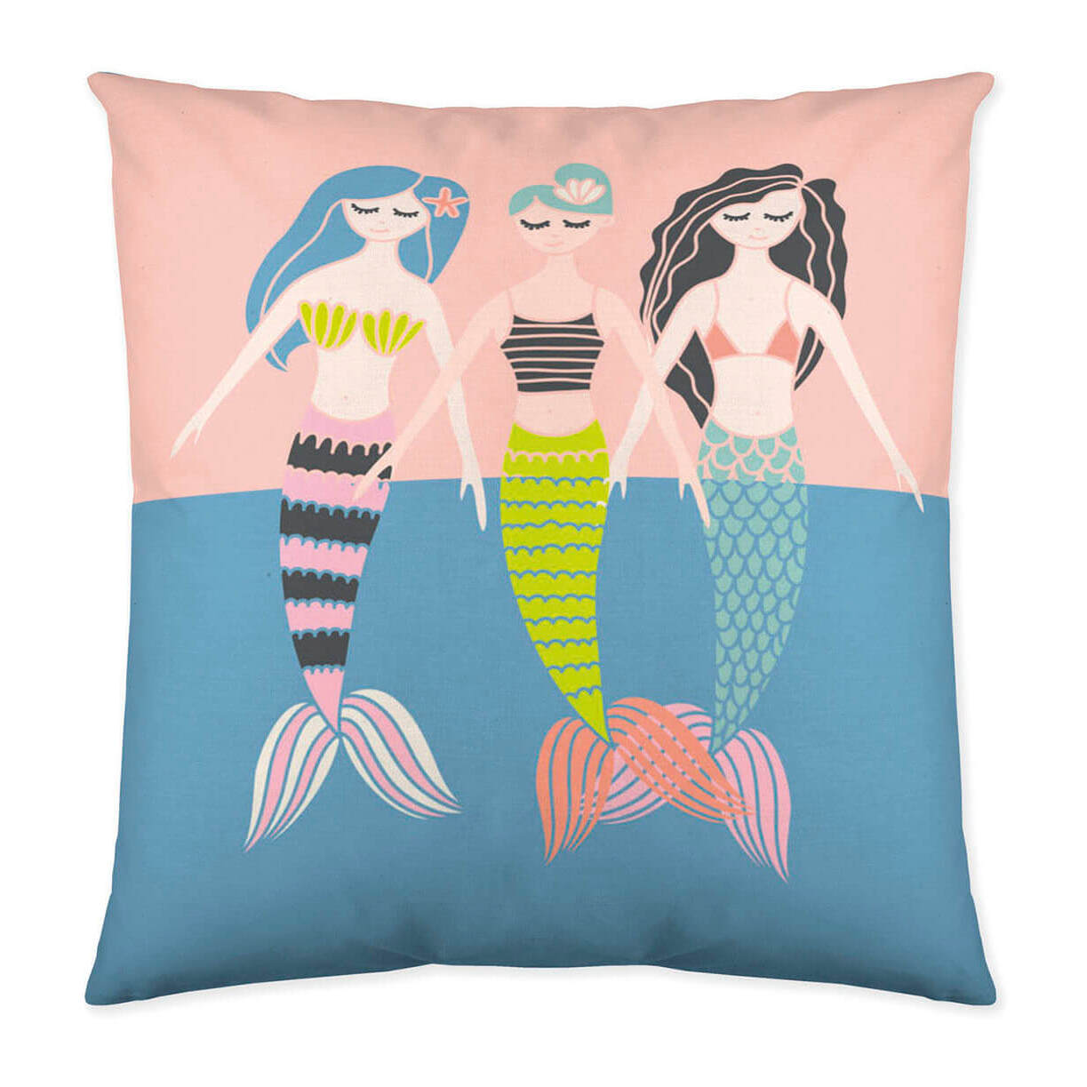 Naturals - Cojín Estampado - Con Relleno - Algodón - Mermaids