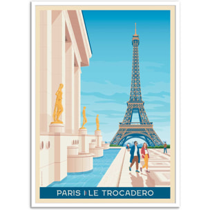 Affiche - Paris Trocadero - Olahoop Travel Posters