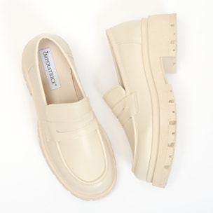 Mocassini platform in simil pelle