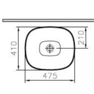 Lavabo double vasque à poser VITRA Outline, rectangle - edelweiss Haut de gamme